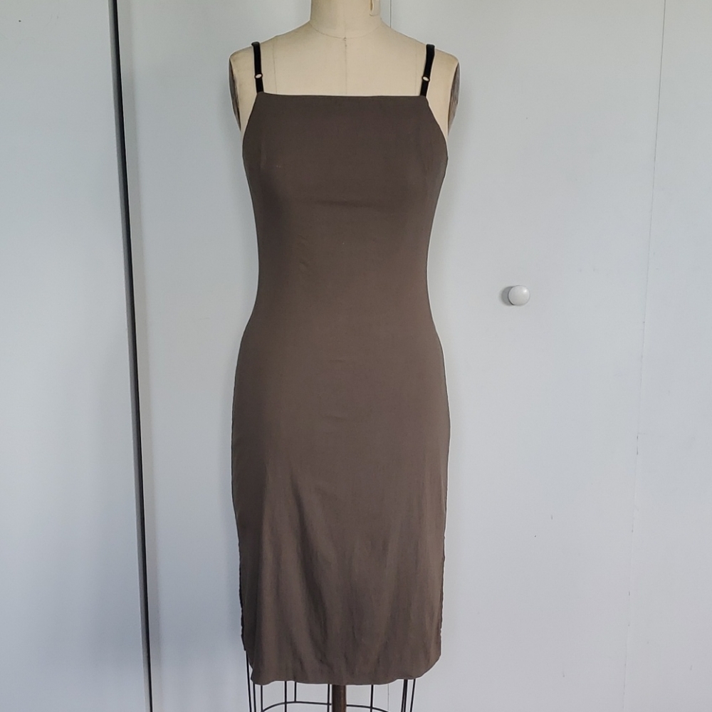 VTG Olive Green Form-Fitting Dress